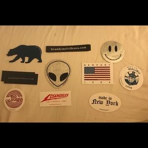 Assorted rare Brandy Melville stickers! 21 count
